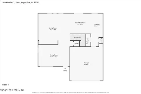 Floorplan - 509 Knolle Ct, Saint Augustine, FL 32092 photo 2 of 2
