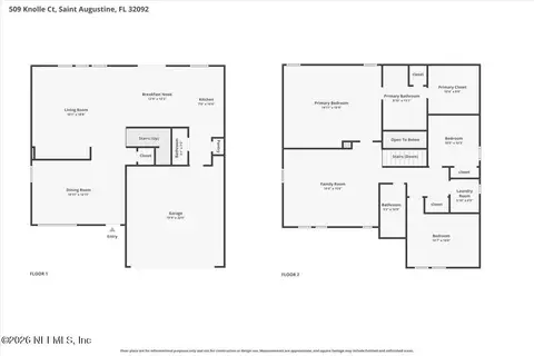 Floorplan - 509 Knolle Ct, Saint Augustine, FL 32092 photo 1 of 2