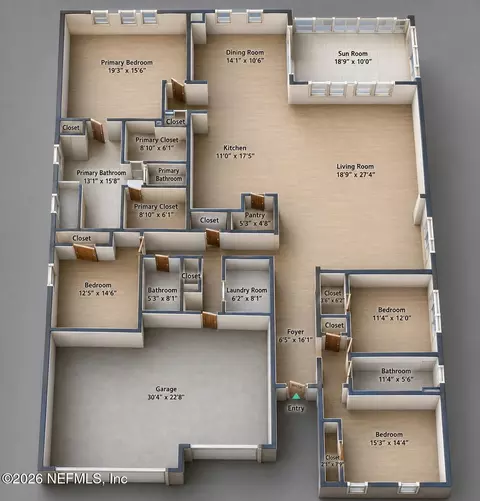 Floorplan - 352 Arella Way, Saint Johns, FL 32259 photo 1 of 1