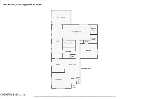 Floorplan - 206 Kenan St, Saint Augustine, FL 32080 photo 1 of 1