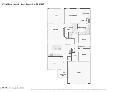 Floorplan - 235 Willow Lake Dr, Saint Augustine, FL 32092 photo 1 of 1
