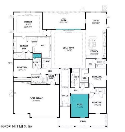 Floorplan - 93 Wagonbrook Way, Saint Johns, FL 32259 photo 1 of 1