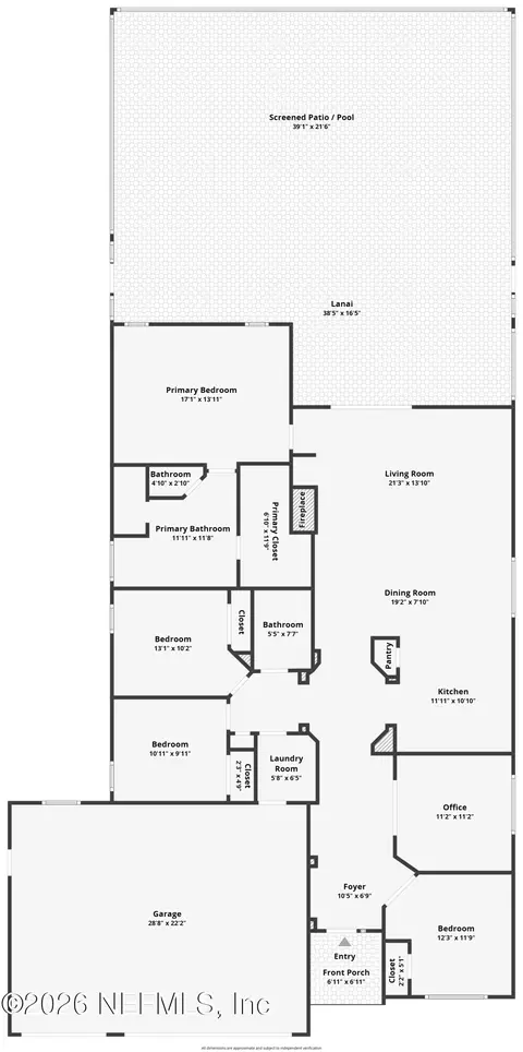 Floorplan - 1411 Barrington Cir, Saint Augustine, FL 32092 photo 1 of 2