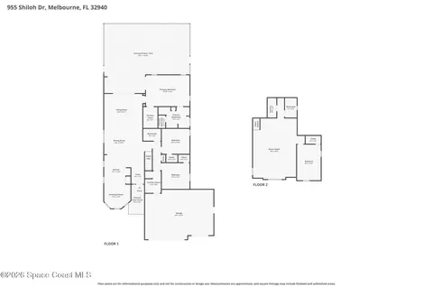 Floorplan - 955 Shiloh Dr, Melbourne, FL 32940 photo 1 of 1
