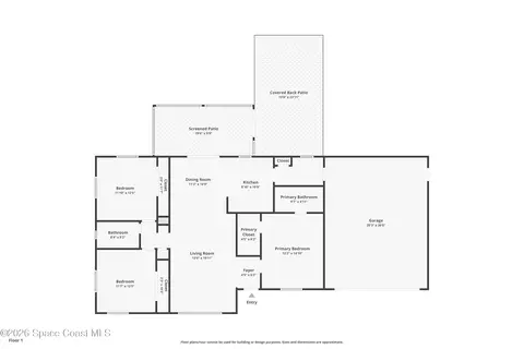 Floorplan - 1871 Britt Rd, Cocoa, FL 32926 photo 1 of 1