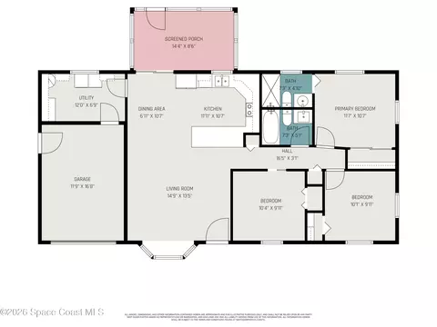 Floorplan - 6460 Irving Rd, Cocoa, FL 32927 photo 1 of 2
