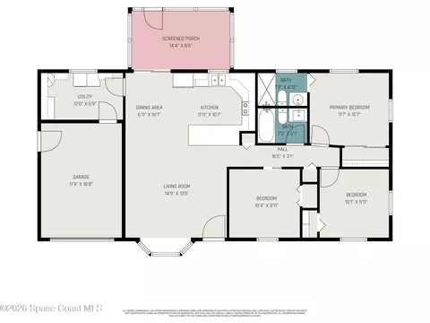 Floorplan - 6460 Irving Rd, Cocoa, FL 32927 photo 2 of 2