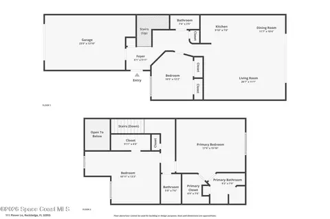 Floorplan - 111 Plover Ln #3-35, Rockledge, FL 32955 photo 1 of 1