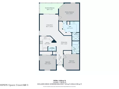 Floorplan - 1480 Roosevelt Ave #201, Melbourne, FL 32901 photo 1 of 2
