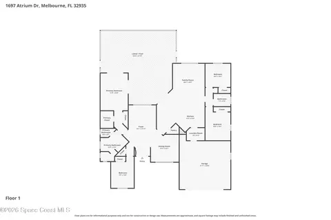 Floorplan - 1697 Atrium Dr, Melbourne, FL 32935 photo 1 of 2
