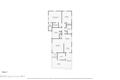 Floorplan - 1106 Myrtle Ln, Cocoa, FL 32922 photo 1 of 1
