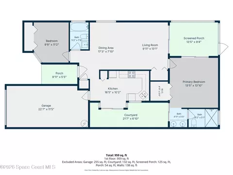 Floorplan - 367 Cypress Point Dr, Melbourne, FL 32940 photo 2 of 2