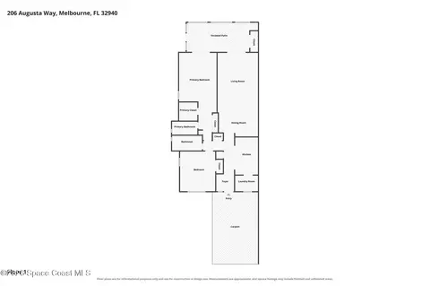 Floorplan - 206 Augusta Way, Melbourne, FL 32940 photo 1 of 1