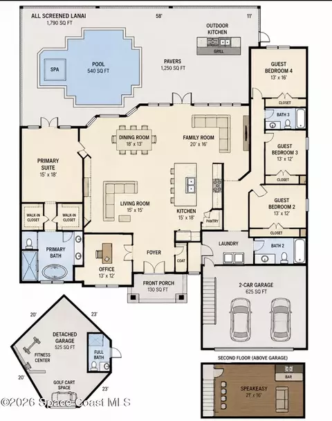 Floorplan - 2882 Bellwind Cir, Rockledge, FL 32955 photo 1 of 1