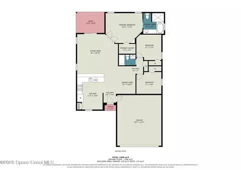 Floorplan - 2476 Hidden Pine Ln NE, Palm Bay, FL 32905 photo 2 of 2