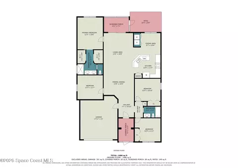 Floorplan - 8514 Ivanhoe Dr, Melbourne, FL 32940 photo 1 of 1