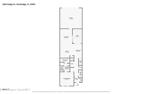 Floorplan - 3384 Sedge Dr, Rockledge, FL 32955 photo 2 of 3
