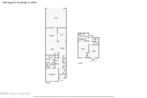 Floorplan - 3384 Sedge Dr, Rockledge, FL 32955 photo 1 of 3