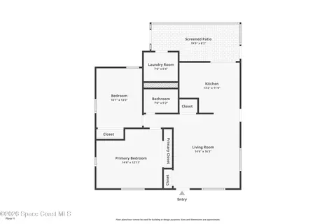 Floorplan - 784 Badger Dr NE, Palm Bay, FL 32905 photo 1 of 1