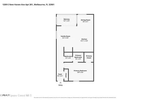 Floorplan - 1209 E New Haven Ave #402, Melbourne, FL 32901 photo 1 of 1