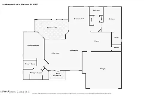 Floorplan - 910 Brookshire Cir, Malabar, FL 32950 photo 1 of 2