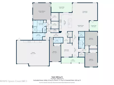 Floorplan - 7735 Millbrook Ave, Melbourne, FL 32940 photo 2 of 3