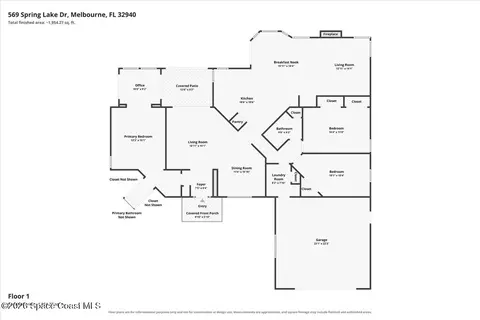 Floorplan - 569 Spring Lake Dr, Melbourne, FL 32940 photo 1 of 1