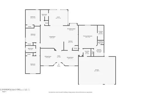 Floorplan - 5145 Melody St, Cocoa, FL 32927 photo 1 of 1