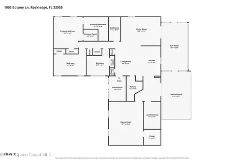 Floorplan - 1003 Botany Ln, Rockledge, FL 32955 photo 1 of 2