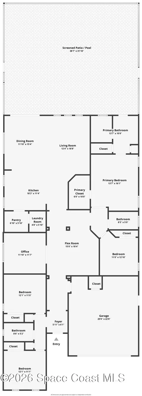 Floorplan - 8552 Strom Park Dr, Melbourne, FL 32940 photo 1 of 1