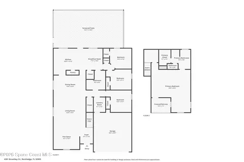 Floorplan - 4281 Brantley Cir, Rockledge, FL 32955 photo 1 of 1