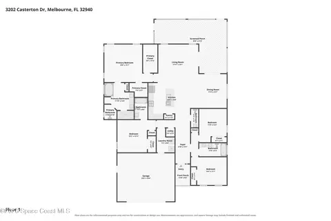 Floorplan - 3202 Casterton Dr, Melbourne, FL 32940 photo 1 of 1