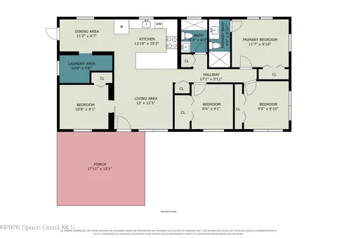 Floorplan - 990 Sparkman St, Melbourne, FL 32935 photo 1 of 1