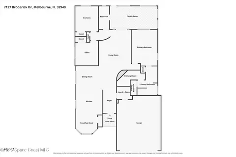 Floorplan - 7127 Broderick Dr, Melbourne, FL 32940 photo 1 of 1