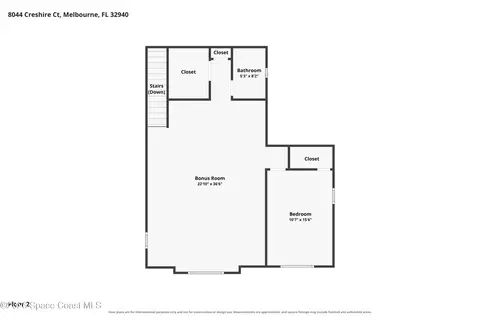 Floorplan - 8044 Creshire Ct, Melbourne, FL 32940 photo 2 of 3