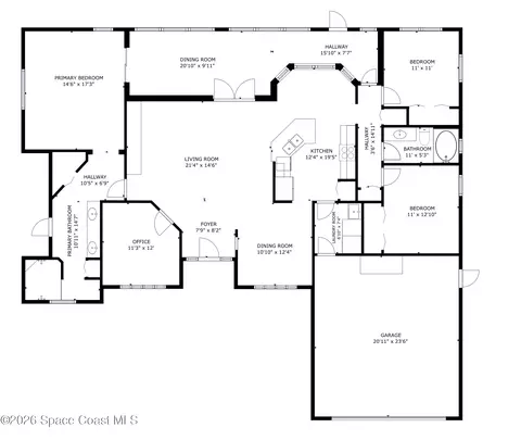 Floorplan - 3123 Forest Creek Dr, Melbourne, FL 32901 photo 1 of 1