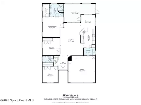 Floorplan - 4992 Worthington Cir, Rockledge, FL 32955 photo 1 of 1