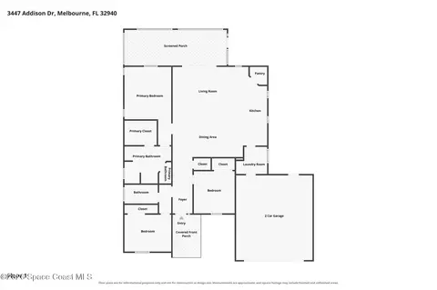 Floorplan - 3447 Addison Dr, Melbourne, FL 32940 photo 1 of 1