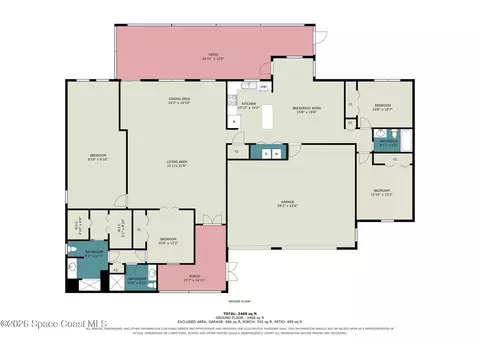 Floorplan - 1360 Pilgrim Ave, Melbourne, FL 32940 photo 1 of 2
