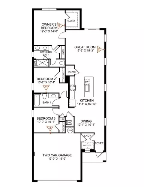 Floorplan - 3030 Ruby Fls Dr, Deland, FL 32724 photo 1 of 1
