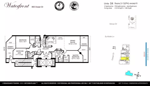 Floorplan - 800 Ocean Dr #404, Juno Beach, FL 33408 photo 1 of 1