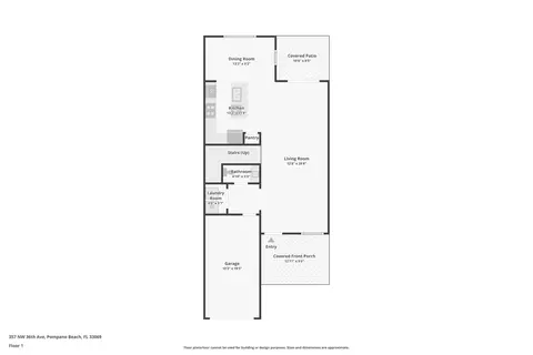 Floorplan - 357 NW 36th Ave, Pompano Beach, FL 33069 photo 1 of 3