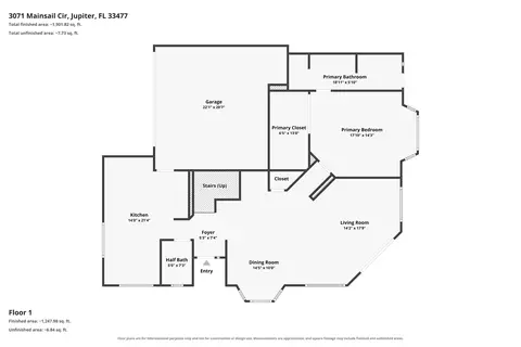 Floorplan - 3071 Mainsail Cir, Jupiter, FL 33477 photo 1 of 2