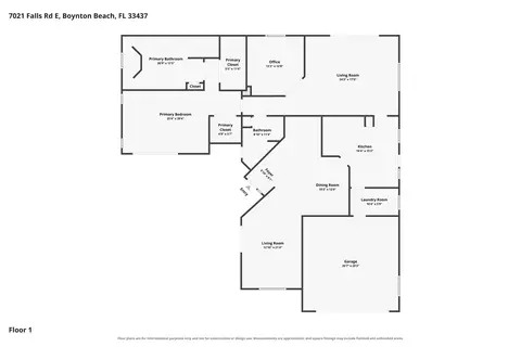 Floorplan - 7021 Falls Rd E, Boynton Beach, FL 33437 photo 1 of 1