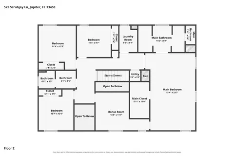 Floorplan - 572 Scrubjay Ln, Jupiter, FL 33458 photo 3 of 3