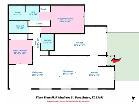 Floorplan - 8918 Windtree St, Boca Raton, FL 33496 photo 1 of 1