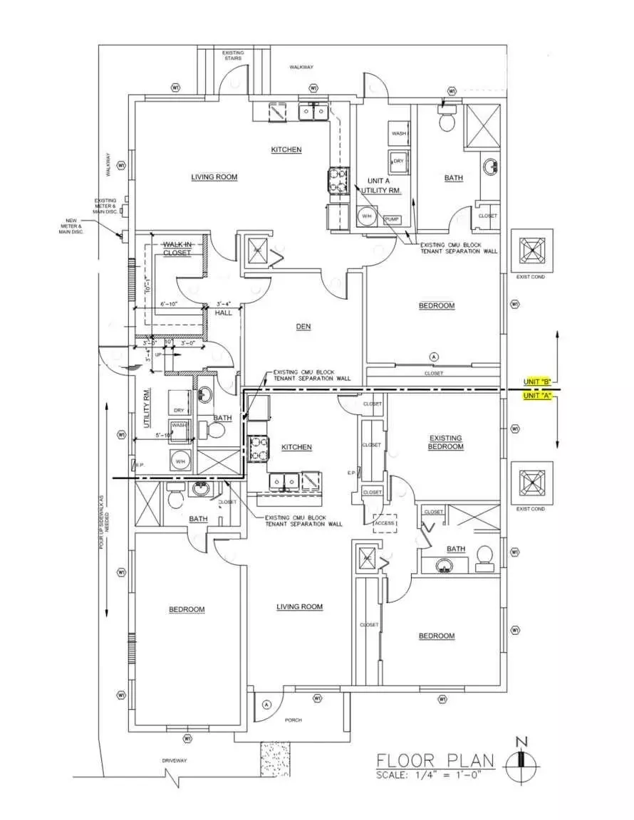 Floorplan - 1935 Fletcher St A B, Hollywood, FL 33020 photo 1 of 2