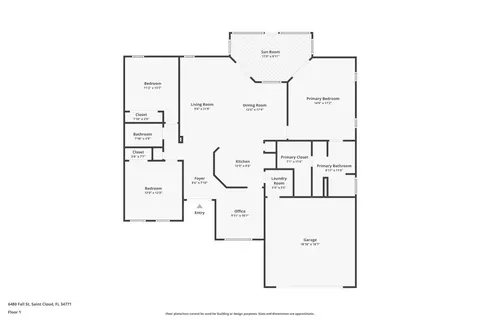 Floorplan - 6480 Fall St, Saint Cloud, FL 34771 photo 1 of 1