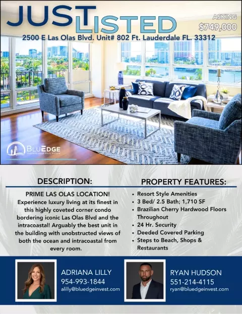 2500 E Las Olas #802, Fort Lauderdale, FL 33301