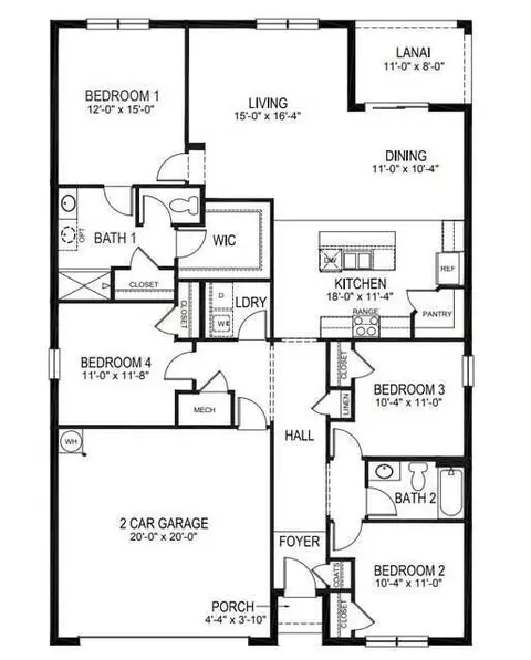 Floorplan - 3709 NW 26th Ave, Okeechobee, FL 34972 photo 1 of 1